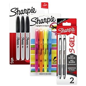 Staples Easy Rewards: All Sharpie Products w/ Purchase: Markers, Pens & More 100% Back in Rewards (Max $40 in Points; Valid thru 8/30)