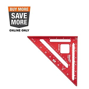 Select Home Depot Stores: 2-Pack Milwaukee 7" Rafter Square $10.05 (In-Store Only)