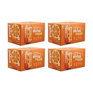 24-Pack 7.5-Oz poppi Prebiotic Soda (Orange) $12.60