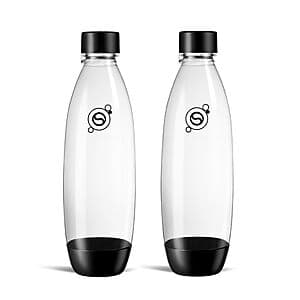 2-Pk 1-L SodaStream Slim Carbonating Bottles (Black) $11.40 w/ S&S
