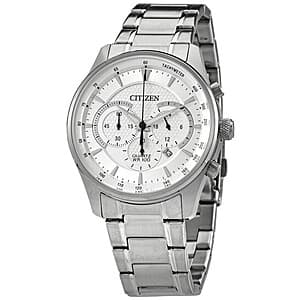 Citizen Chronograph Quartz Silver Dial Men's Watch $89 & More + Free S/H $100+