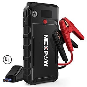 NEXPOW 23800mAh 12V 3000A Peak Car Jump Starter (up to 9L Gas, 8.5L Diesel) $38 + Free Shipping