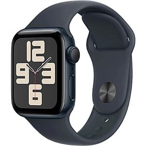 Open Box 40mm Apple Watch SE 2 Midnight Aluminum w/ Midnight Sport Band (S/M) $115.85 + Free Shipping