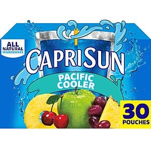 30-Pack 6-Oz Capri Sun Mixed Fruit Flavored Juice Drink Blend (Pacific Cooler) $5.65 w/ Subscribe & Save