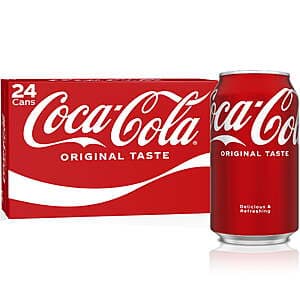 24-Pk 12-Oz Coca-Cola (Original, Zero Sugar or Diet) $10 + Free Pickup