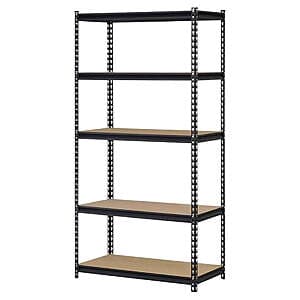 72" Muscle Rack 5-Shelf Steel Storage Shelf Unit $59 + Free S&H