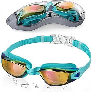 Aegend No Leaking Anti Fog UV Protection Swimming Goggles w/ Case from $3