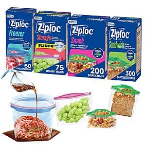 Select Accounts: 635-Ct Ziploc Food Storage & Sandwich Bags Variety Pack $19.75 w/ S&S