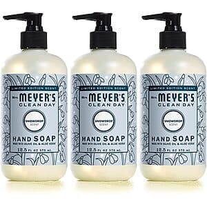3-Pack 12.5-Oz Mrs. Meyer's Clean Day Liquid Hand Soap (Snowdrop) $8.15 w/ Subscribe & Save