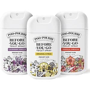 Prime Members: 3-Pk 1oz. Poo-Pourri Before-You-Go Toilet Spray (Spring Variety) $10.75 w/ S&S + Free S&H