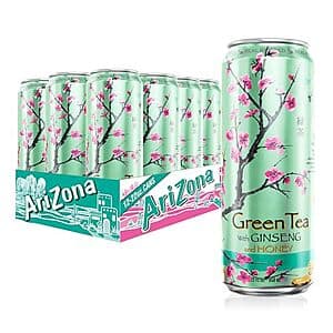 12-Pack 22-Oz AriZona Green Tea w/ Ginseng & Honey $7.90