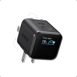 Anker Nano 45W USB-C Smart Display GaN Wall Charger (various) $26