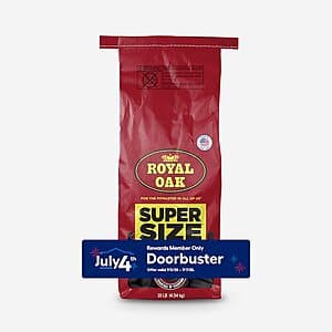 10-Lbs. Royal Oak Super-Size Ridge Charcoal Grilling/Smoking Briquets Bag $3.35 + Free Store Pickup