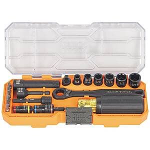 21-Pc Klein Tools KNECT Impact Pass Through & Flip SAE Socket Starter Set $30 + Free S&H