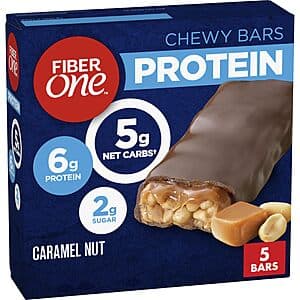 5-Count 1.17-Oz Fiber One Chewy Protein Bars (Caramel Nut) $2.85 w/ Subscribe & Save