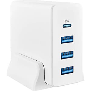 Insignia 47W 4-Port Wall Charger w/ 1 USB-C & 3 USB Ports w/ 4' Power Cord $11 + Free Shipping