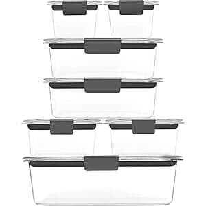 14-Piece Rubbermaid Brilliance Plastic Food Storage Containers w/ Lids $21.60