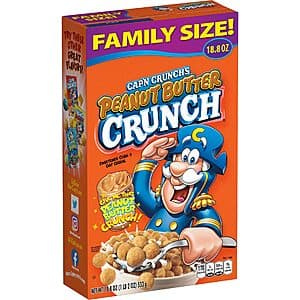 18.8-Oz Cap'N Crunch Peanut Butter Cereal $3.50 w/ S&S