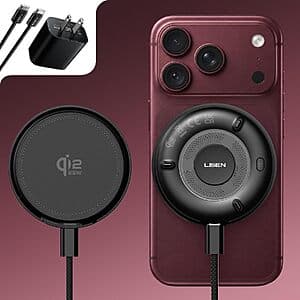 LISEN 25W Qi2.2 MagSafe Wireless Charging Pad for iPhone w/ Cooling Fan & 36W Adapter $24