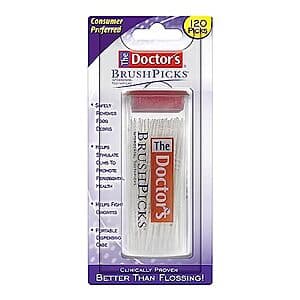 Select Accounts: 120-Ct The Doctor's BrushPicks Interdental Toothpicks $1.35 w/ S&S