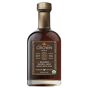 25-Oz Crown Maple Organic Bourbon Barrel Aged Maple Syrup $17