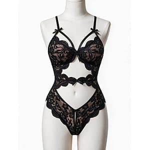 Avidlove Women's Teddy Cut One-Piece Lingerie Lace Bodysuit (Various) $5