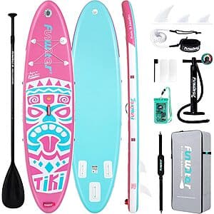 10'6" x 33" FunWater Inflatable Stand Up Paddle Board w/ Paddle, Pump, & More $89.60 + Free S&H