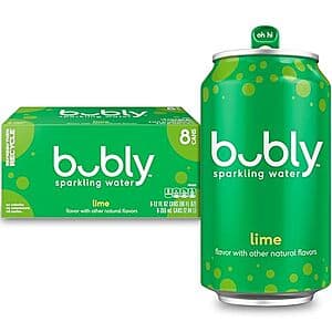 2-Count 8-Pack 12-Oz Bubly Sparkling Water (Lime) $4.20 w/ Subscribe & Save