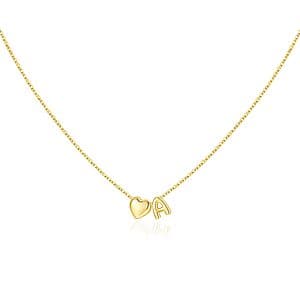M Mooham Heart Initial Necklace $4