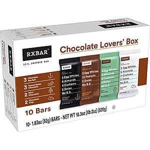 RXBAR Protein Bars: 12-Count (Various) $14.85, 10-Count (Variety Pack) $11.25 w/ Subscribe & Save