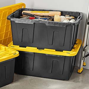 Sam's Club Members: 27-Gal Member's Mark Heavy Duty Storage Tote (Black/Yellow) $7 + Free Pickup