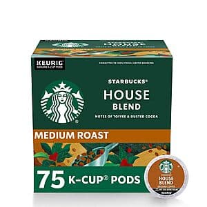 75-ct Starbucks K-Cup Coffee Pods (House Blend) $27.20 w/ Subscribe & Save