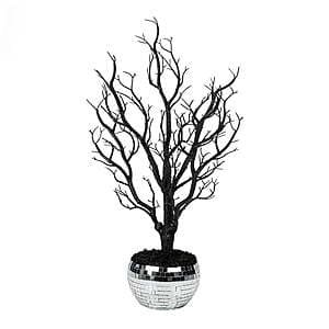 18" Way to Celebrate Ghostly Disco Tree Tabletop Decor (Silver & Black) $2.95 + Free Store Pickup
