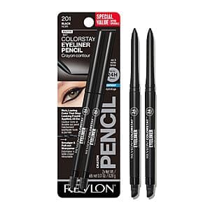 Select Accts: 2-pk Revlon ColorStay Pencil Waterproof Eyeliner (201 Black) $3.25 w/ S&S