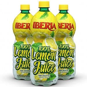 3-pk 32-oz Iberia 100% Lemon Juice $6.75 w/ Subscribe & Save
