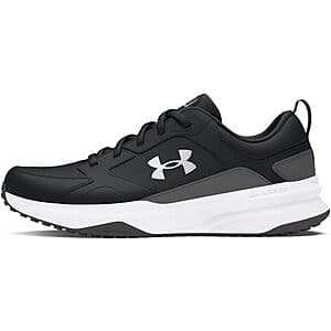 Black Under Armour Men's Charged Edge athletic shoes with the signature UA logo visible on the side.