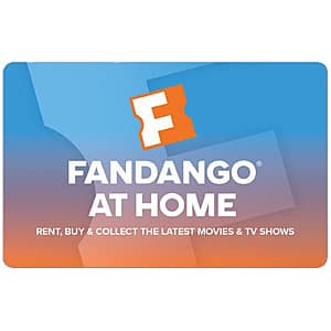 $25 Fandango at Home eGift Card (Email Delivery) $19.50