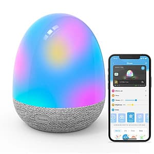 Govee RGBIC Rechargeable Smart Color-Changing LED Bedside Lamp $27.60