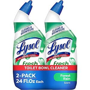 2-Pack 24-Oz Lysol Toilet Bowl Cleaner Gels (Forest Rain) $2.70 w/ Subscribe & Save