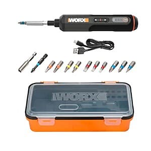Worx 4V 3-Speed 1/4" Cordless Electric Screwdriver w/ Storage Box $20 + Free Shipping