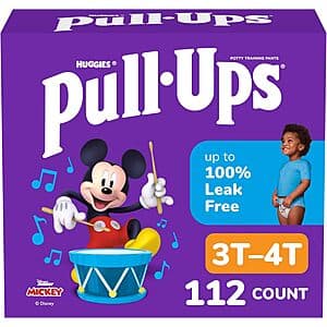 112-Count Huggies Pull-Ups Potty Training Pants (3T-4T) $22.50 w/ Subscribe & Save & More + Free Shipping