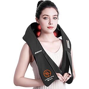AMZPONY Cordless Shiatsu Deep Tissue Neck and Back Massager w/ Heat $21.60