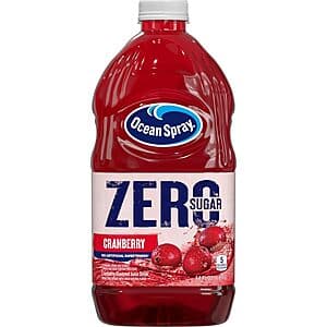 Ocean Spray cranberry juice drink bottle sweetened with stevia.