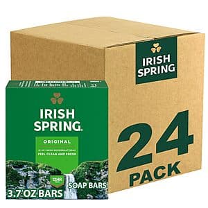 24-Pk Irish Spring Fresh Deodorant Bar Soap (Original Clean) $12.60 w/ S&S