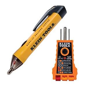 Klein Tools Non-Contact Low Voltage Test Pen + GFCI Outlet Tester $20