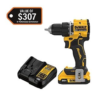 DEWALT Atomic 20V Compact 1/2" Drill/Driver Kit w/ 2.0Ah Battery & Charger $99 + Free S&H