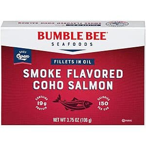 3.75-Oz Bumble Bee Smoke Flavored Red Coho Salmon Fillets in Oil $2.20 w/ Subscribe & Save