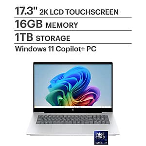 HP OmniBook X Copilot+ Laptop: Ultra 7 256V, 17.3" FHD Touch, 16GB DDR5, 1TB SSD $700 + Free Shipping