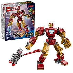 101-Pc LEGO Marvel Iron Man Mech vs. Ultron Superhero Building Toy Set (76307) $7