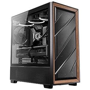 Antec Flux Wood Mid-Tower E-ATX PC Case w/ 5 PWM Fans (Black) $80 + Free S&H
